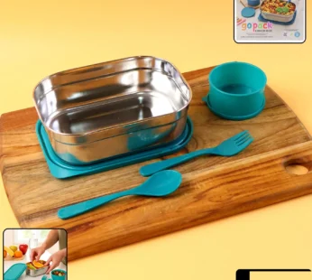 Stainless Steel Lunch Box Set – Leak-Resistant with Cutlery