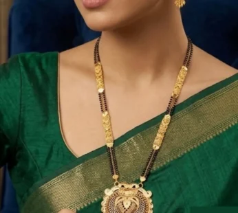Mangalsutra Set – Elegant Floral Heart Design and Gold Finish