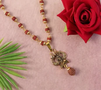 Rudraksha Hanuman Trishul Pendant – Spiritual Protection Necklace