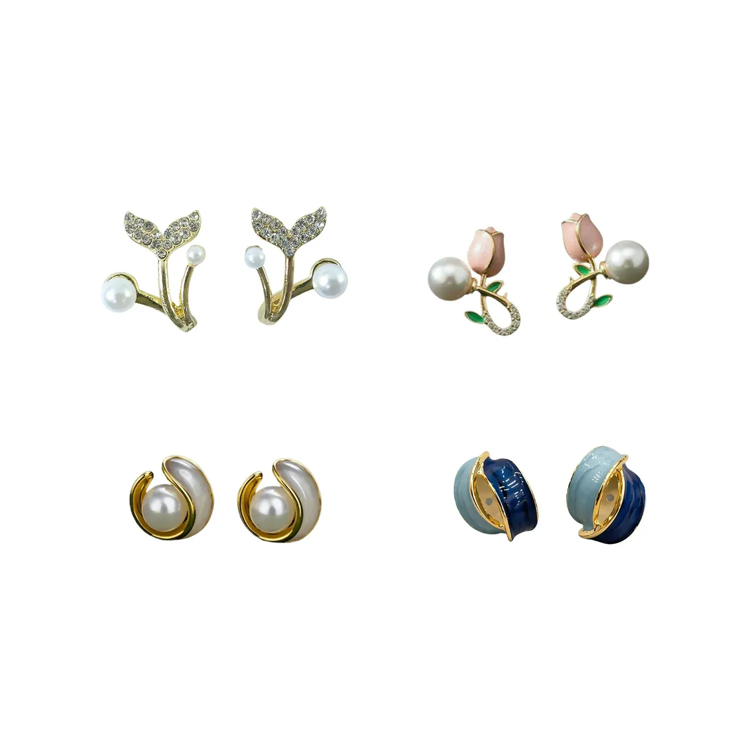 Korean Style Earrings Set – Versatile & Elegant Designs - Detailed Feature View 4