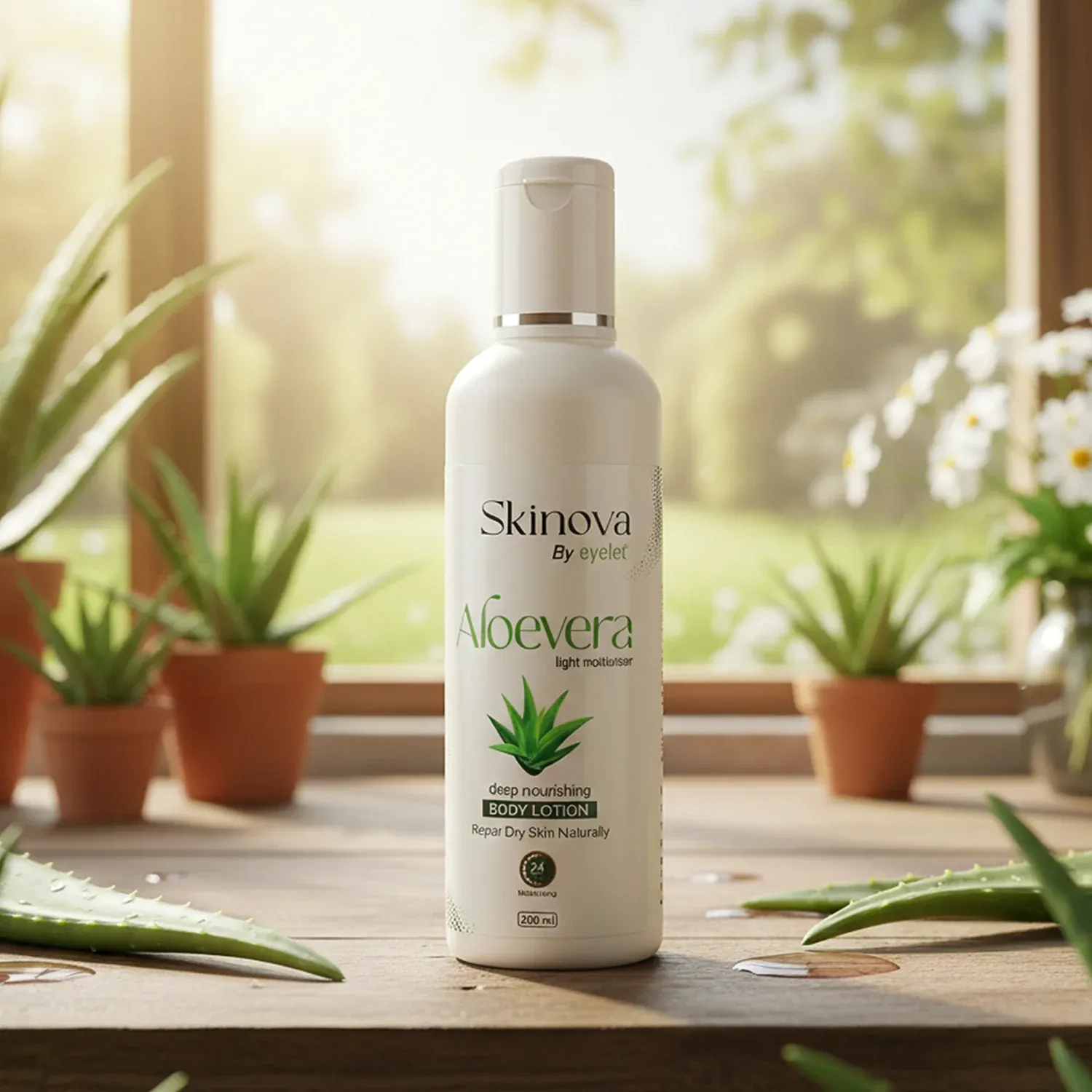 Aloe Vera Body Lotion – Deep Nourishing Moisturizer for Soft Skin - Detailed Feature View 1