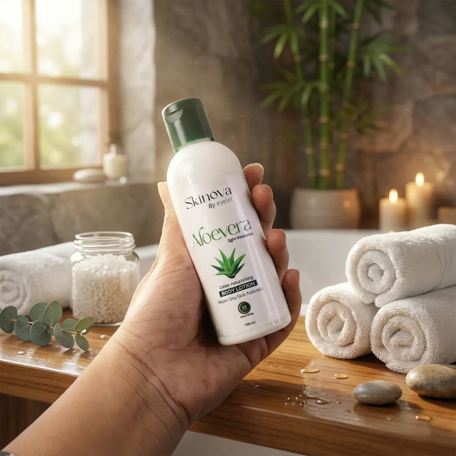 Aloe Vera Body Lotion – Deep Nourishing 24-Hour Moisturizer - Detailed Feature View 2