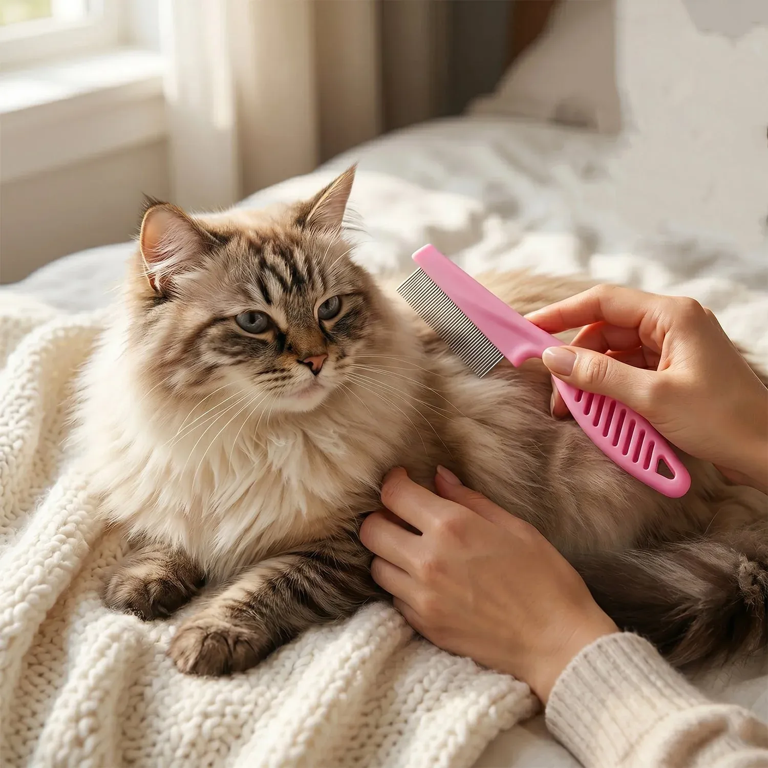 Dog Hair Remover Comb Pet Grooming Shedding Tool Fur Cleaning Brush (1 Pc) - Detailed Feature View 3