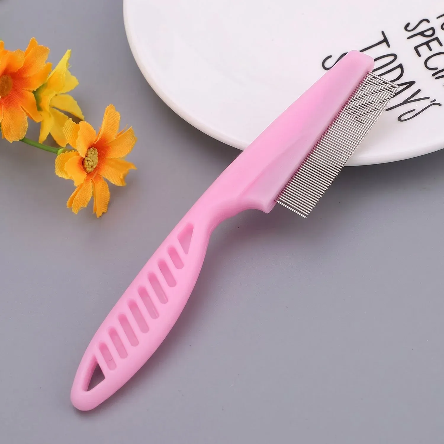 Dog Hair Remover Comb Pet Grooming Shedding Tool Fur Cleaning Brush (1 Pc) - Detailed Feature View 5