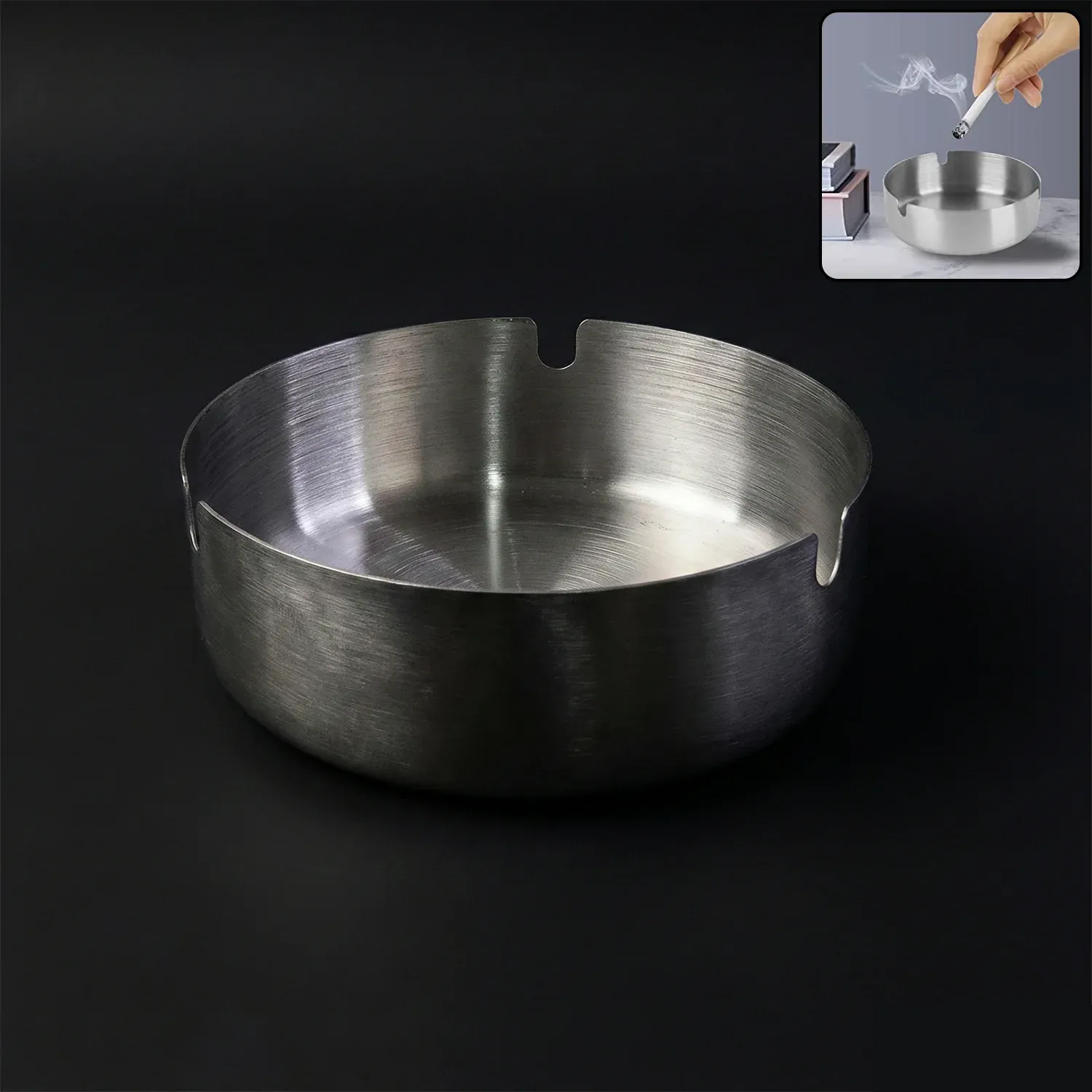 Premium Round Tabletop Cigarette Ashtray – Multi Rest Slots & Stable Base - Buy Online at Alikart