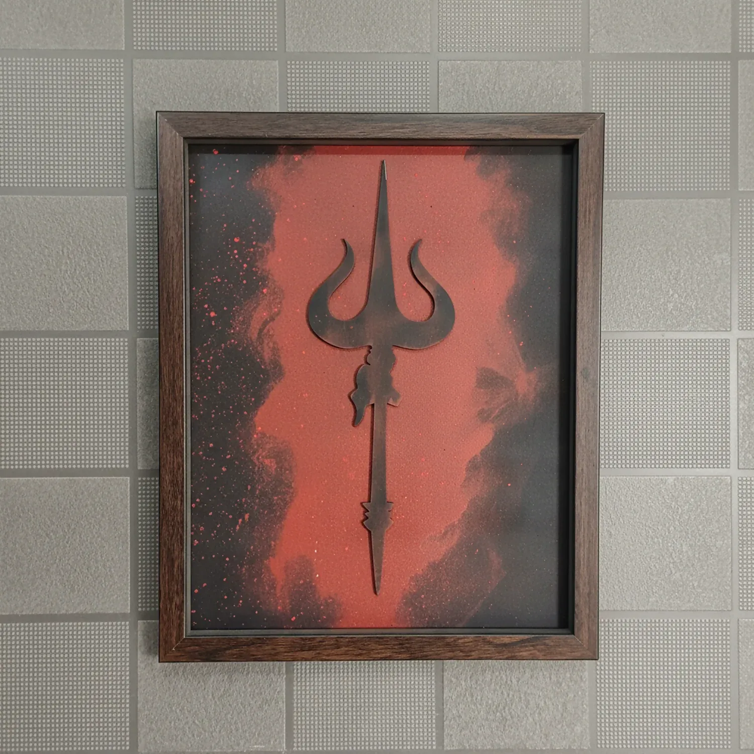 Mahadev Trishul Wall Art – Modern Spiritual Decor for Living Room - Detailed Feature View 6