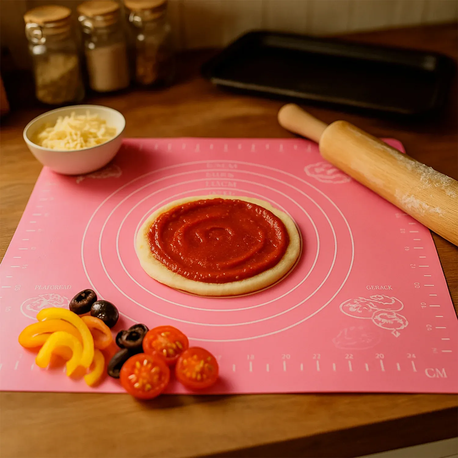 Silicone Baking Mat – Non-Stick with Measurement Guides - Detailed Feature View 2