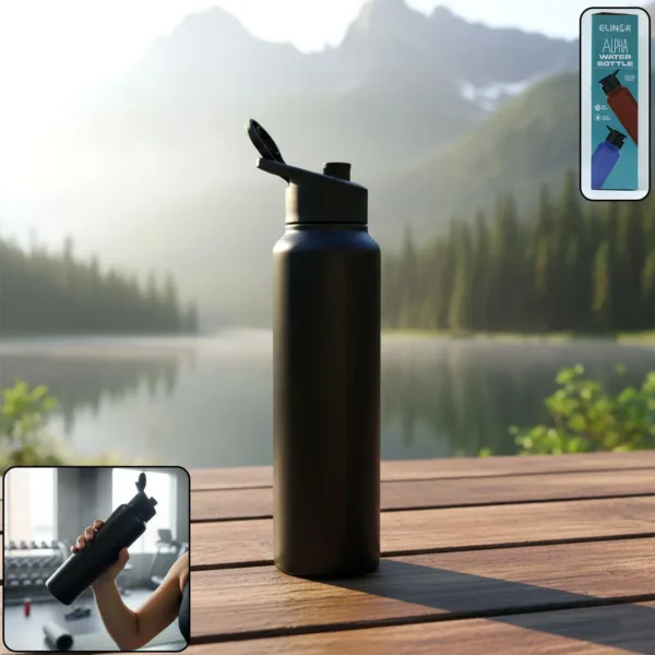 Sports Water Bottle 1000ml – Leak-Resistant Flip-Top Stainless Steel