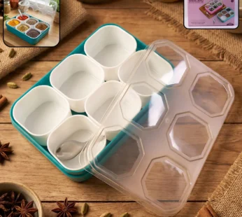 Spice Storage Box – 6 Compartments for Easy Kitchen Organization