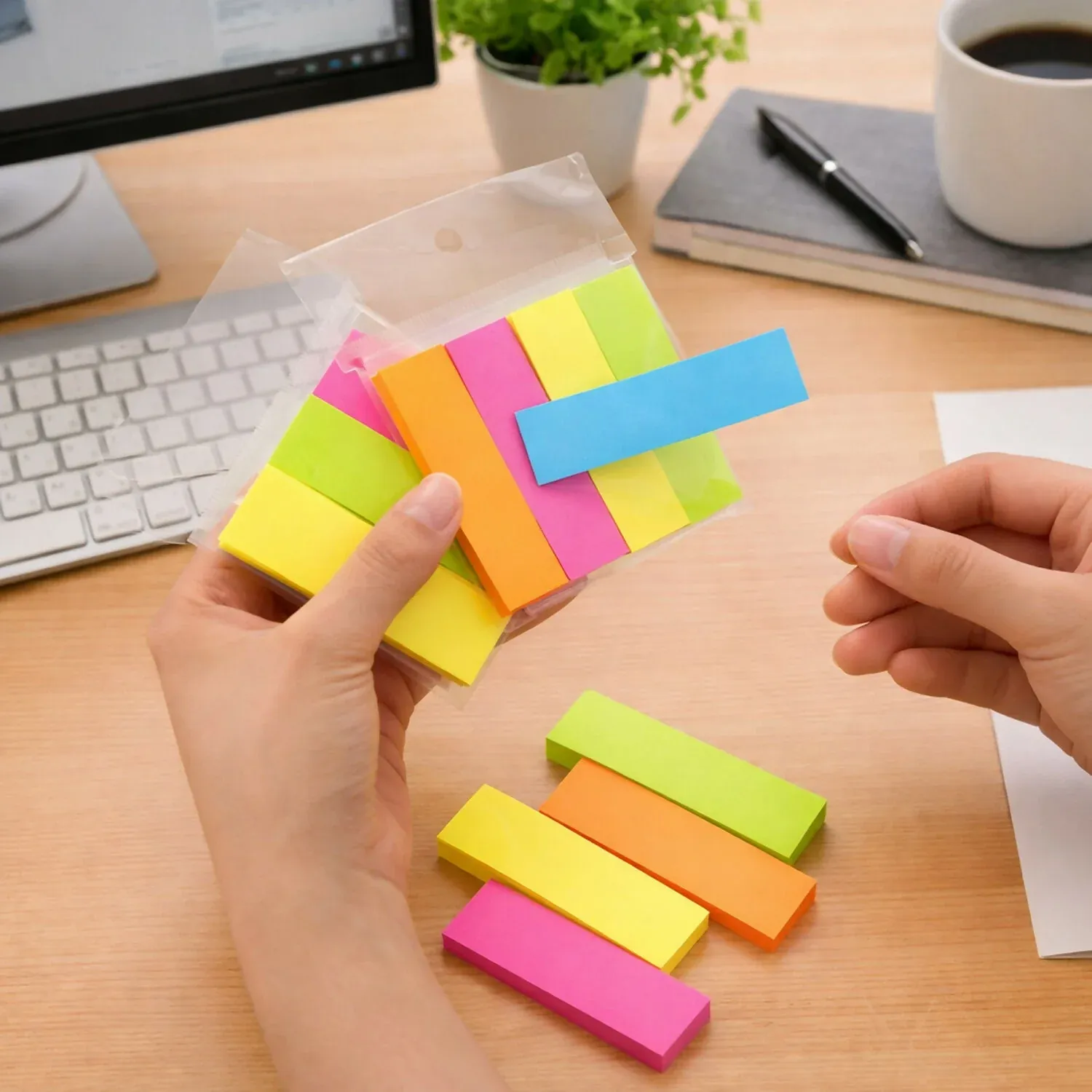 Self Sticky Notes Pad – Strong Adhesive Multicolor 6-Pack - Detailed Feature View 1