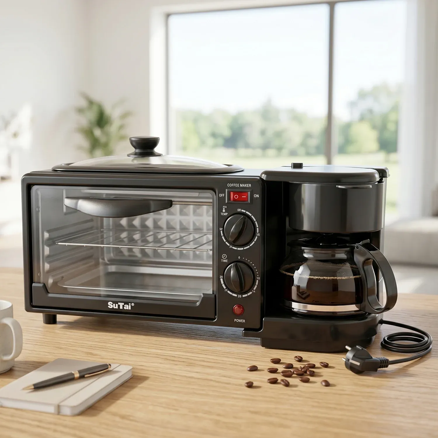 Suta 3 in 1 Breakfast Maker – Compact Kitchen Multi-Functional Appliance - Detailed Feature View 7