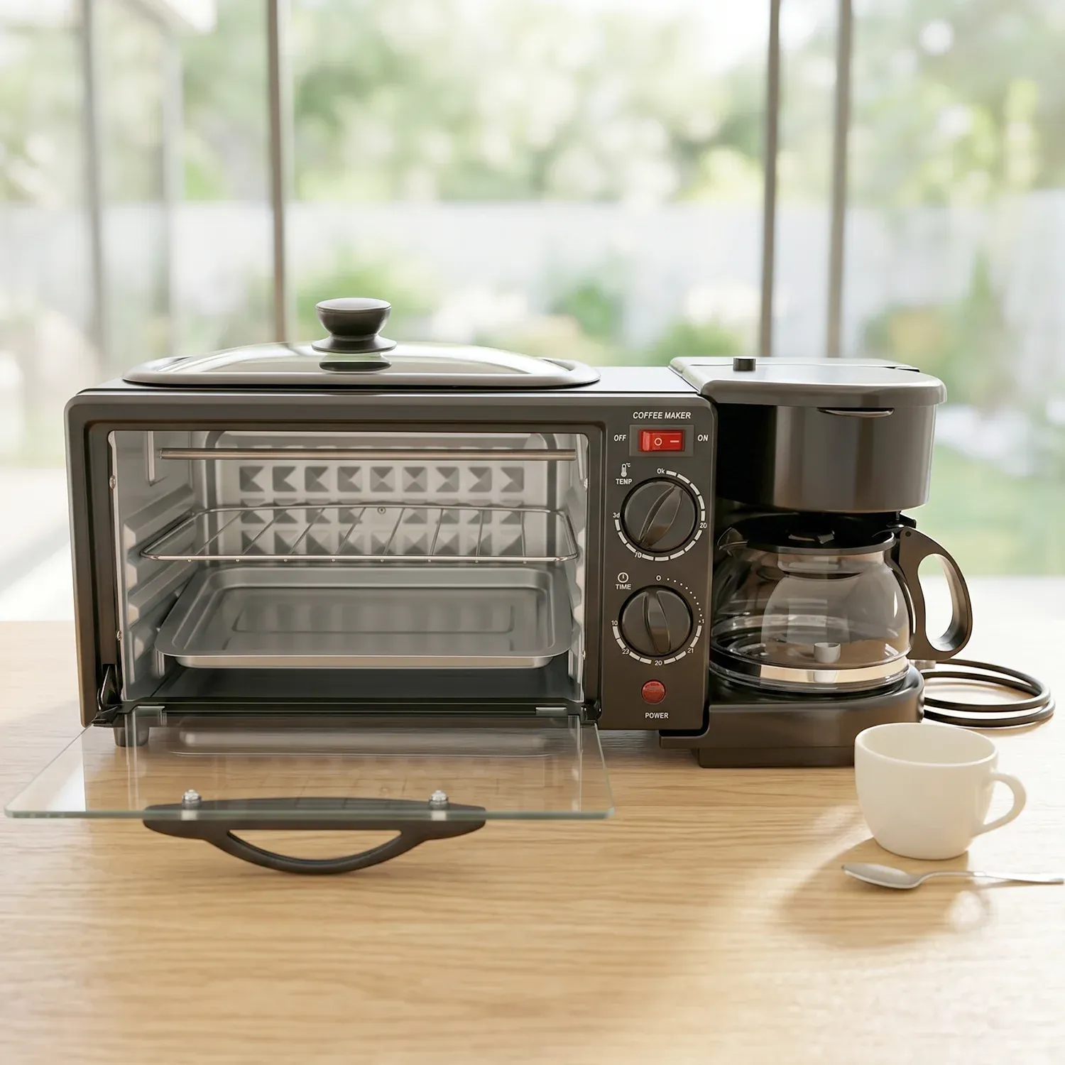 Suta 3 in 1 Breakfast Maker – Compact Kitchen Multi-Functional Appliance - Detailed Feature View 3
