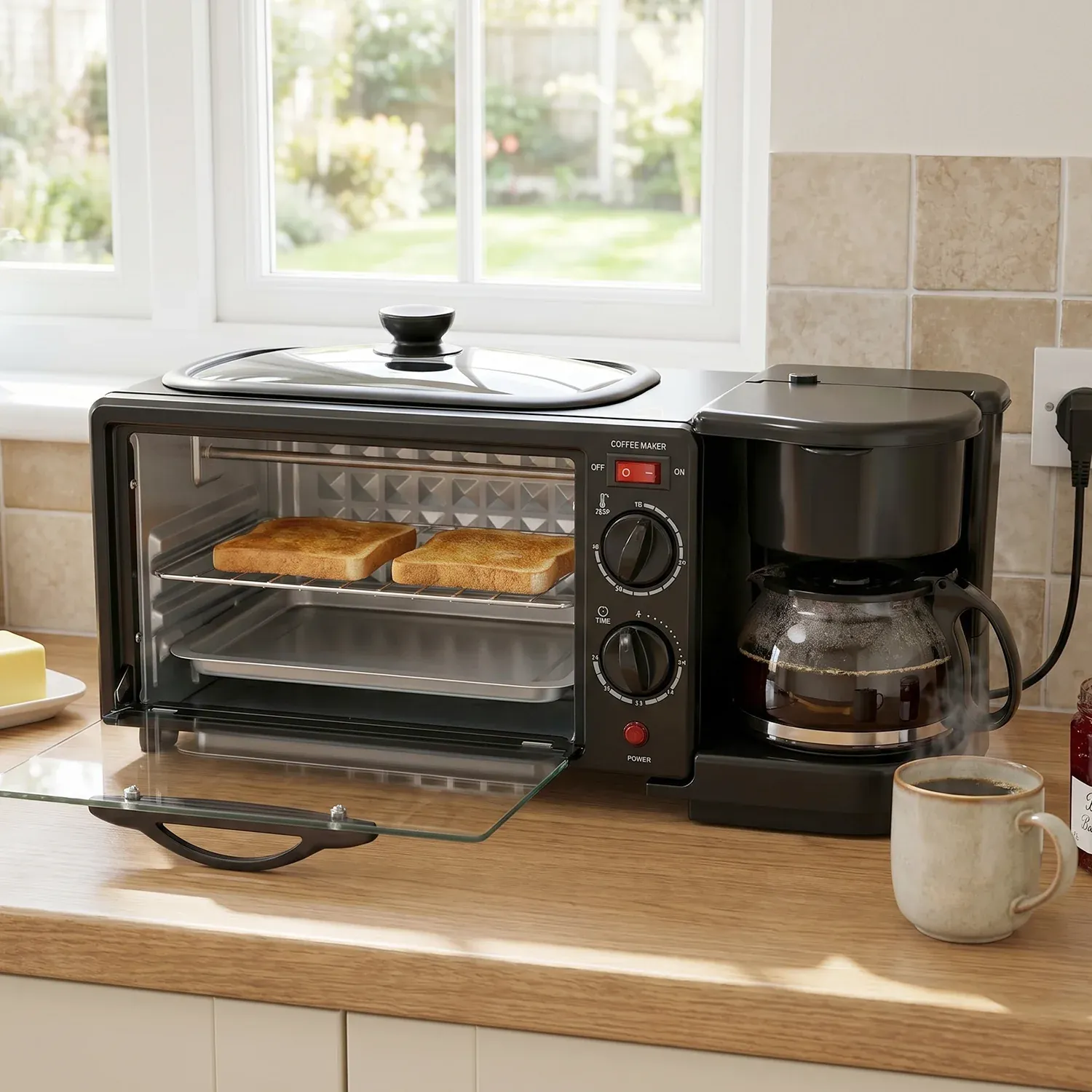 Suta 3 in 1 Breakfast Maker – Compact Kitchen Multi-Functional Appliance - Detailed Feature View 6