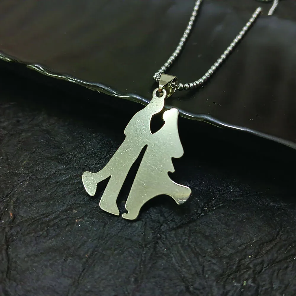 Couple Love Chain Pendant – Elegant Symbol of Partnership - Detailed Feature View 2