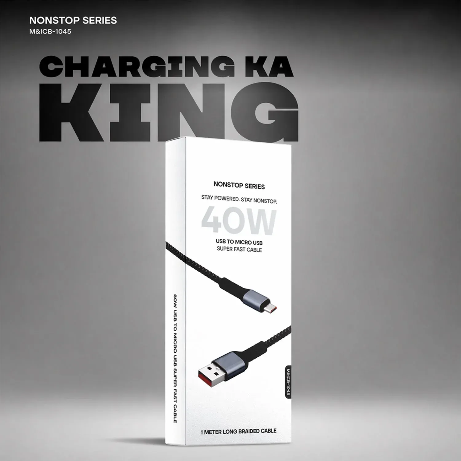 Premium 40W Micro USB Charging Cable – Fast Charging & Durable Braided Design - Buy Online at Alikart