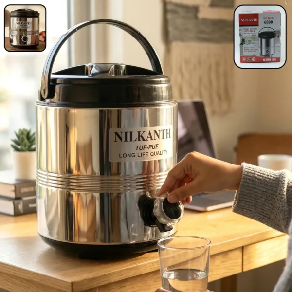 Stainless Steel Water Dispenser – Keeps Drinks Hot & Cold for Hours