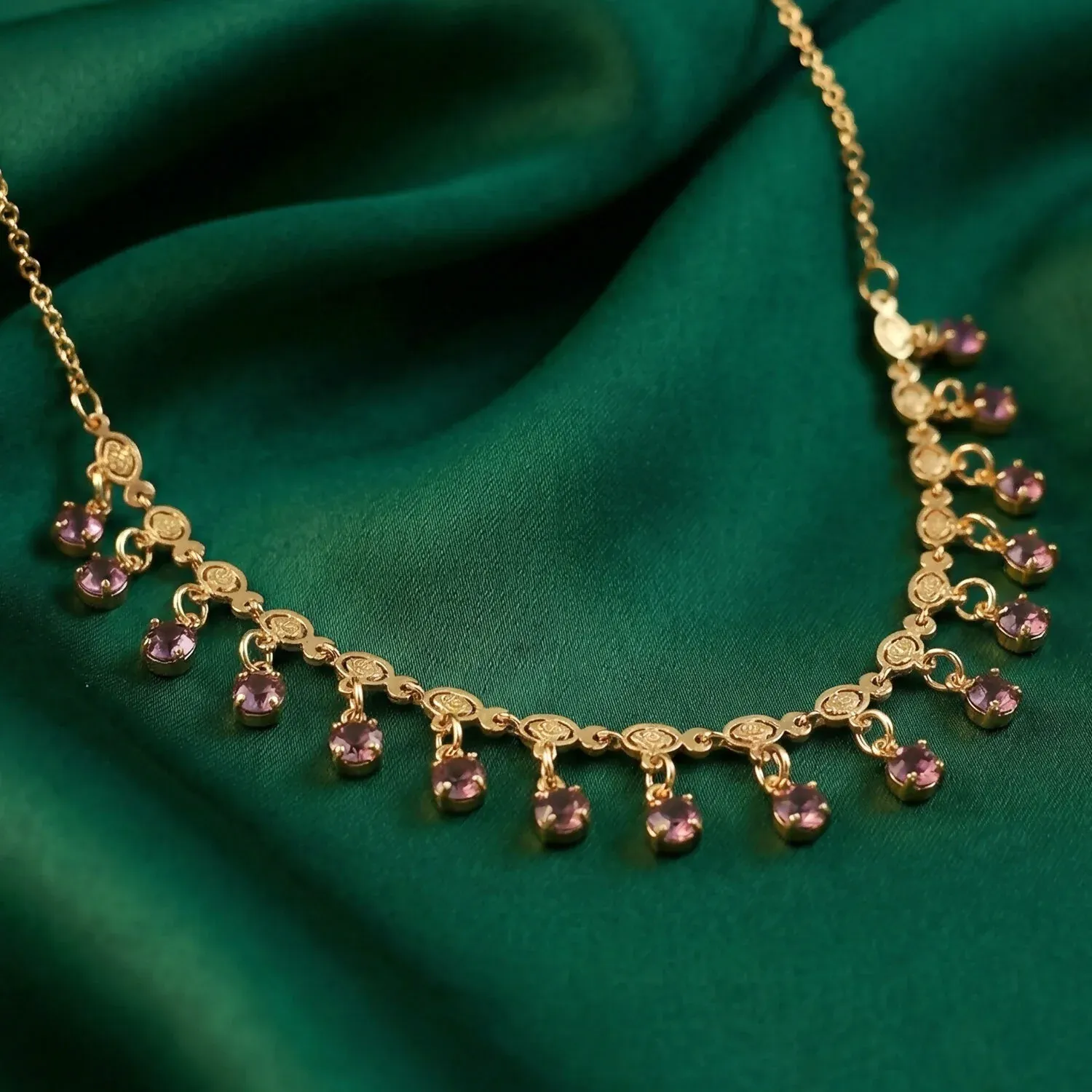 Gold Plated Leaf Necklace – Elegant Jewellery for Women - Detailed Feature View 4
