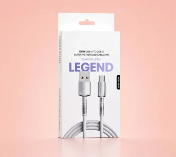 USB A to Type C Charging Cable – 100W Fast & Durable 1M Braided