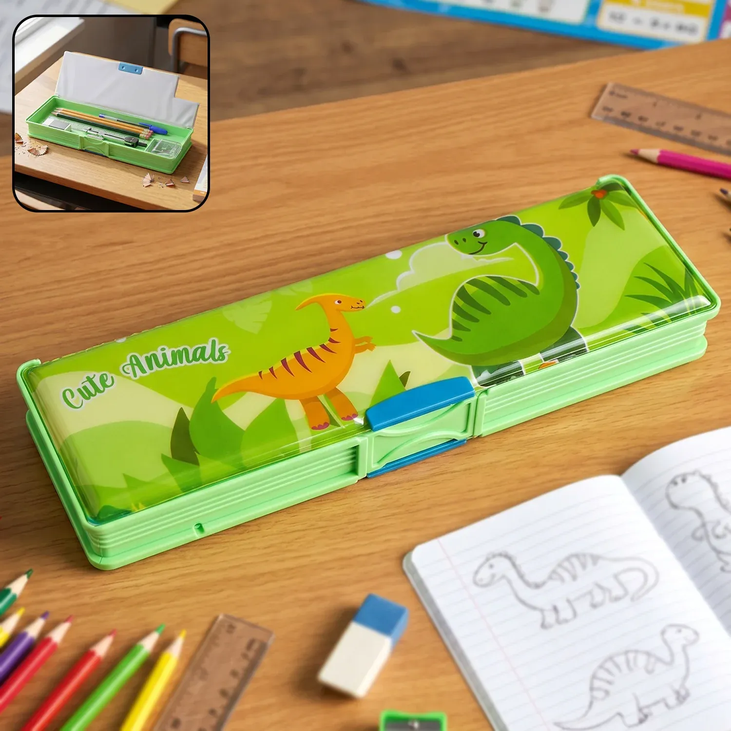 Premium Kids Pencil Compass – Fun Animal Design with Secure Lid - Buy Online at Alikart