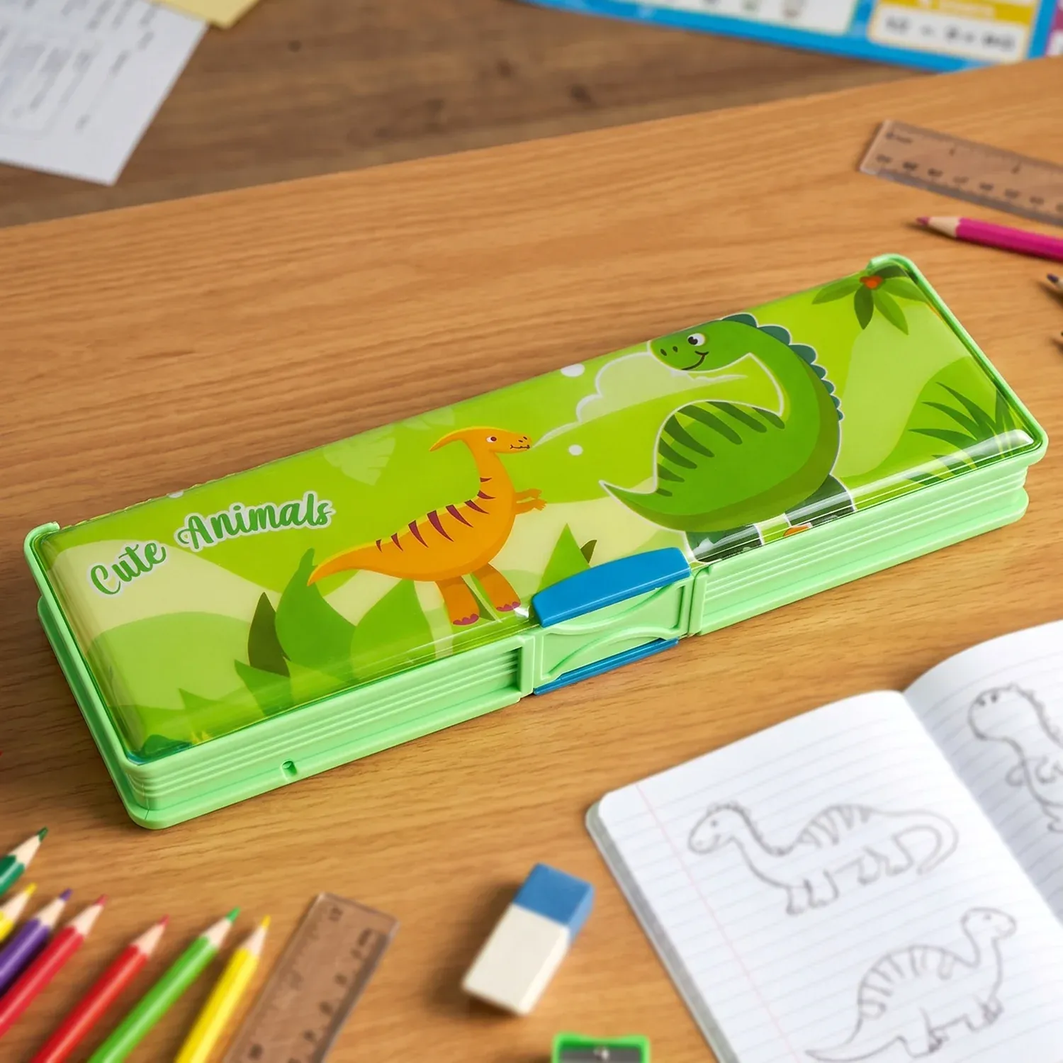 Kids Pencil Compass – Fun Animal Design with Secure Lid - Detailed Feature View 6