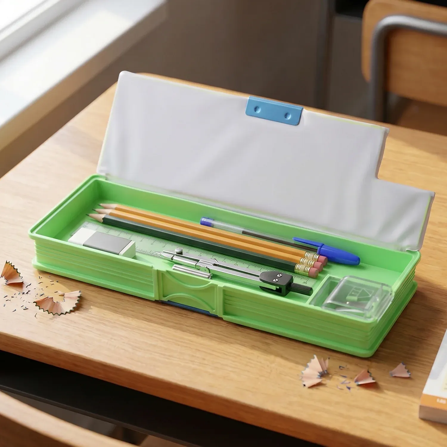 Kids Pencil Compass – Fun Animal Design with Secure Lid - Detailed Feature View 2