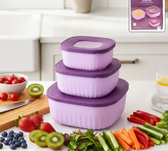 Food Storage Container Set – Leak-Resistant, Stackable 3-Piece