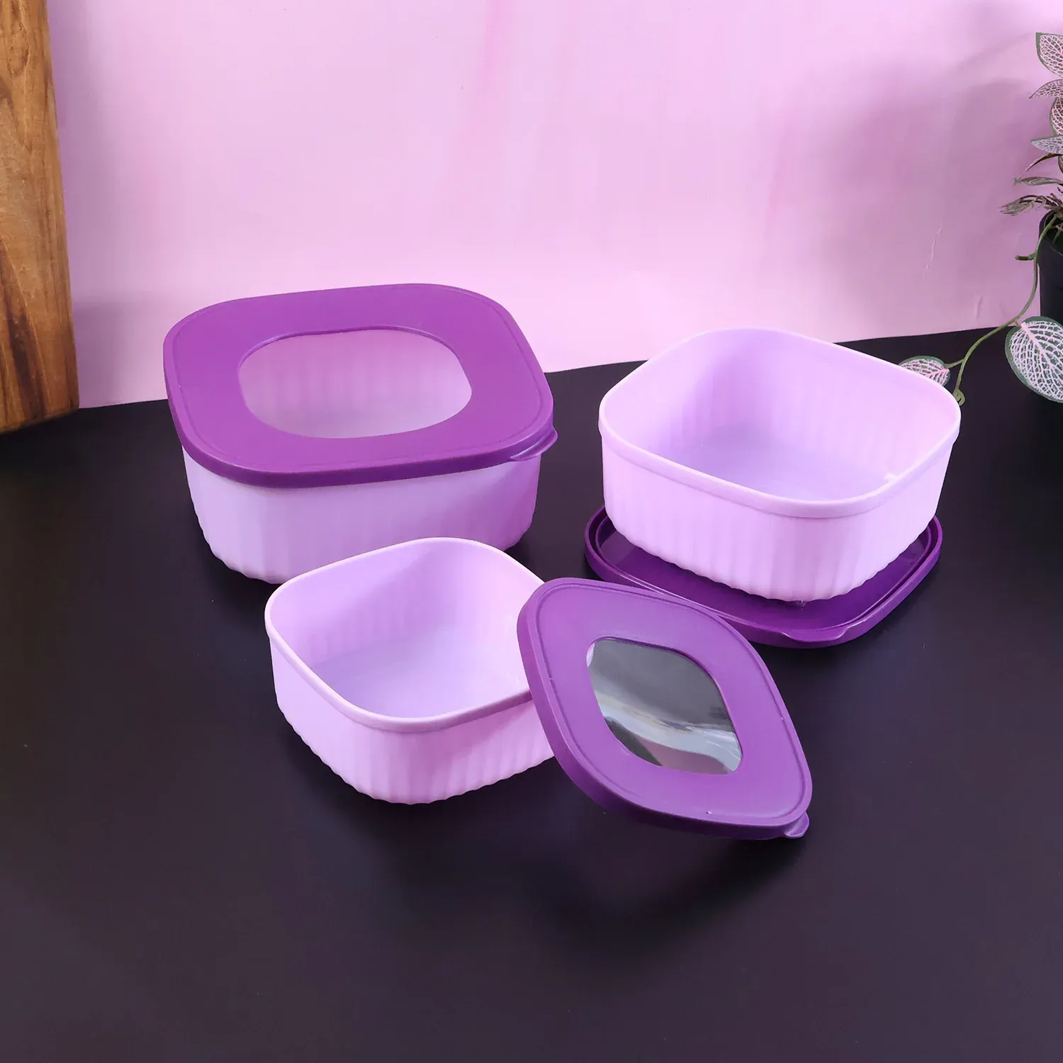 Food Storage Container Set – Leak-Resistant, Stackable 3-Piece - Detailed Feature View 5