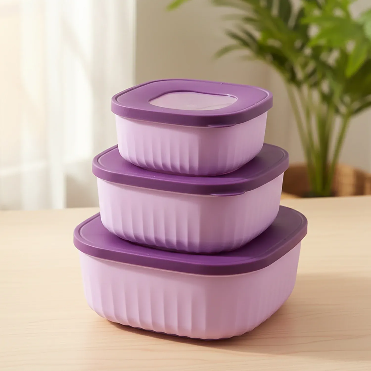 Food Storage Container Set – Leak-Resistant, Stackable 3-Piece - Detailed Feature View 3