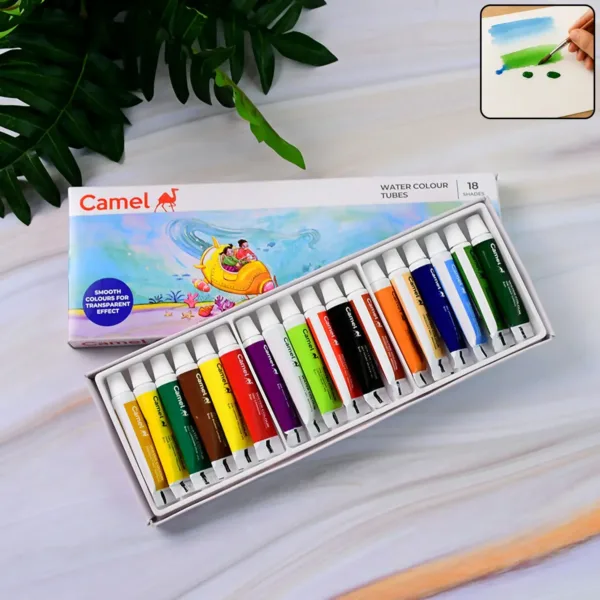 Water Colour Tubes – 18 Assorted Shades with Smooth Flow