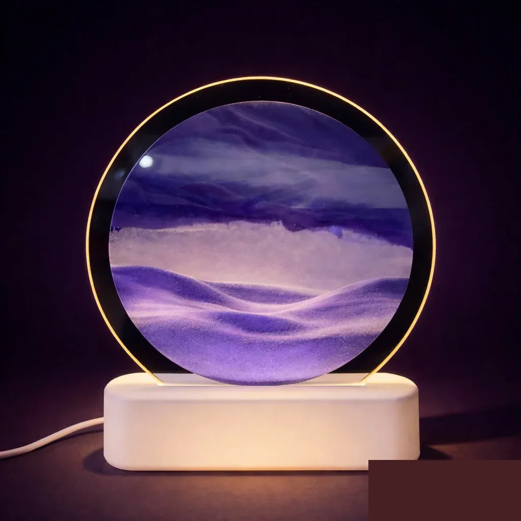 Sand Art Lamp – Unique flowing sand sculpture with calming glow