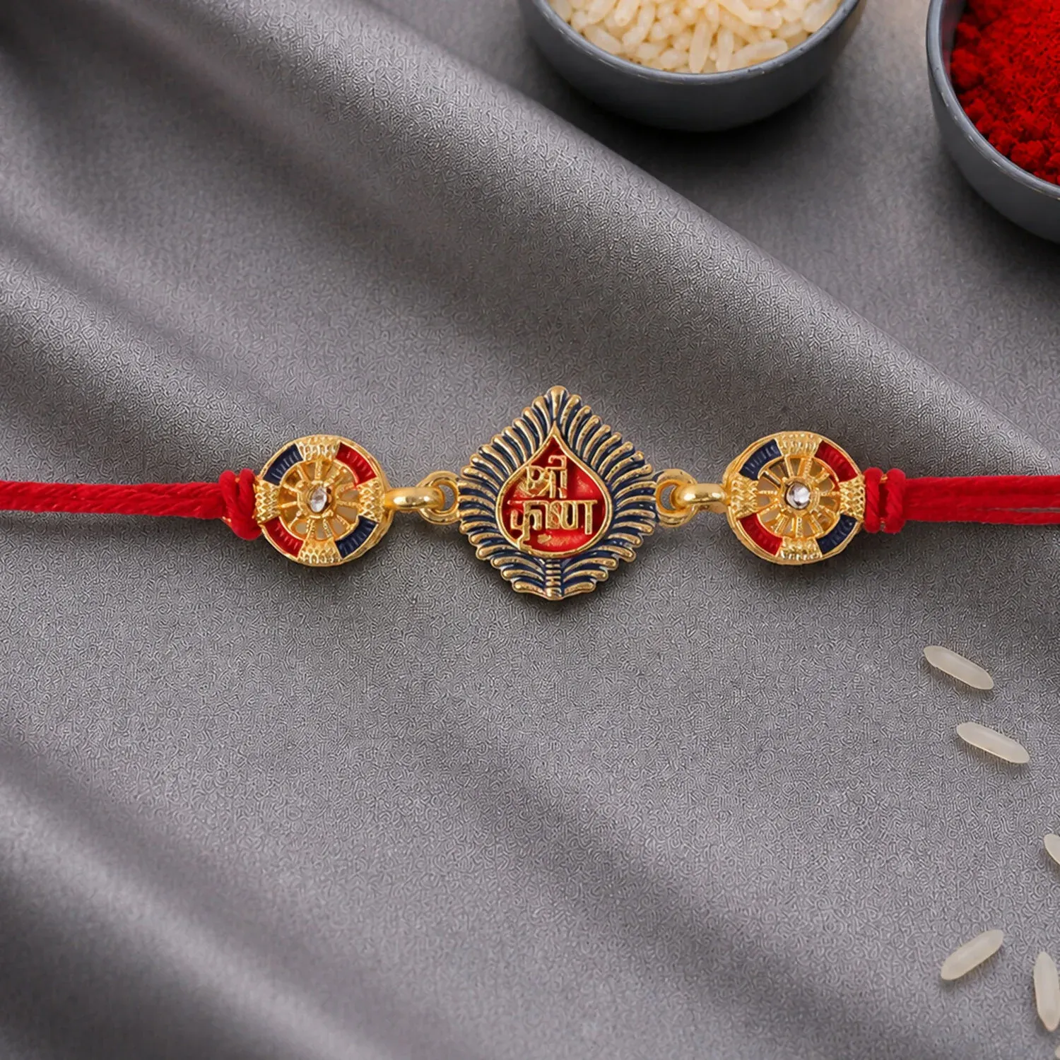Shri Krishna Rakhi – Elegant Thread Design for Raksha Bandhan - Detailed Feature View 3