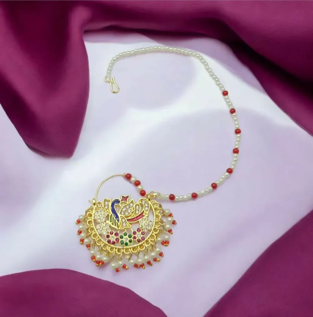 Rajputi Nath Gold Plated Jewellery for Women – Elegant Traditional Design - Detailed Feature View 3