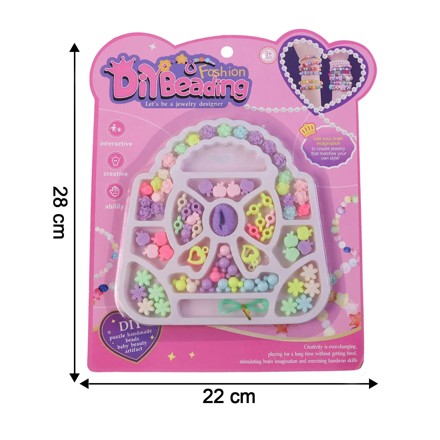 DIY Fashion Beading Jewellery Making Kit – Creative Craft Set for Kids - Detailed Feature View 5