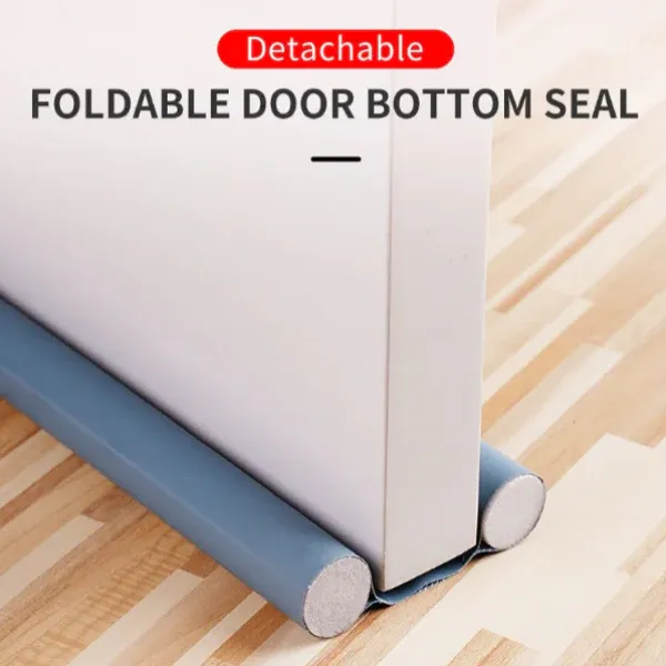 2 Pcs Door Bottom Sealing Strip – Twin Draft Stopper & Gap Filler for Dust, Noise & Insect Protection (Random Color)