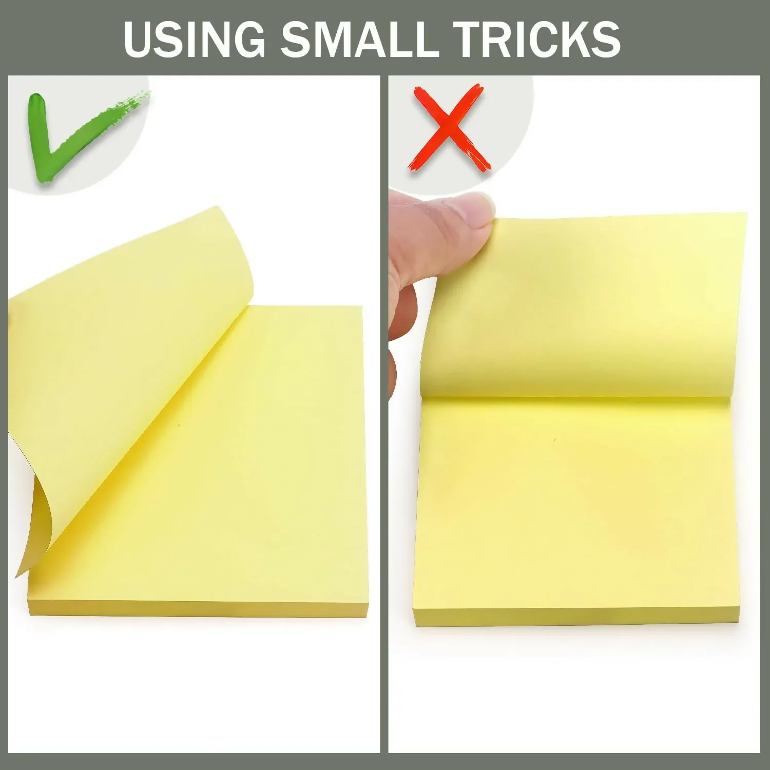 Self Stick Note Pad 2 x 3 Inch – 80 Sheets Quick Reminder Notes - Detailed Feature View 1