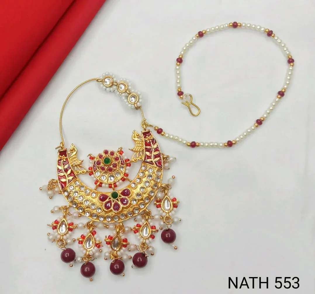 Premium Rajputi Nath – Elegant Gold-Plated Jewellery for Women & Girls - Buy Online at Alikart