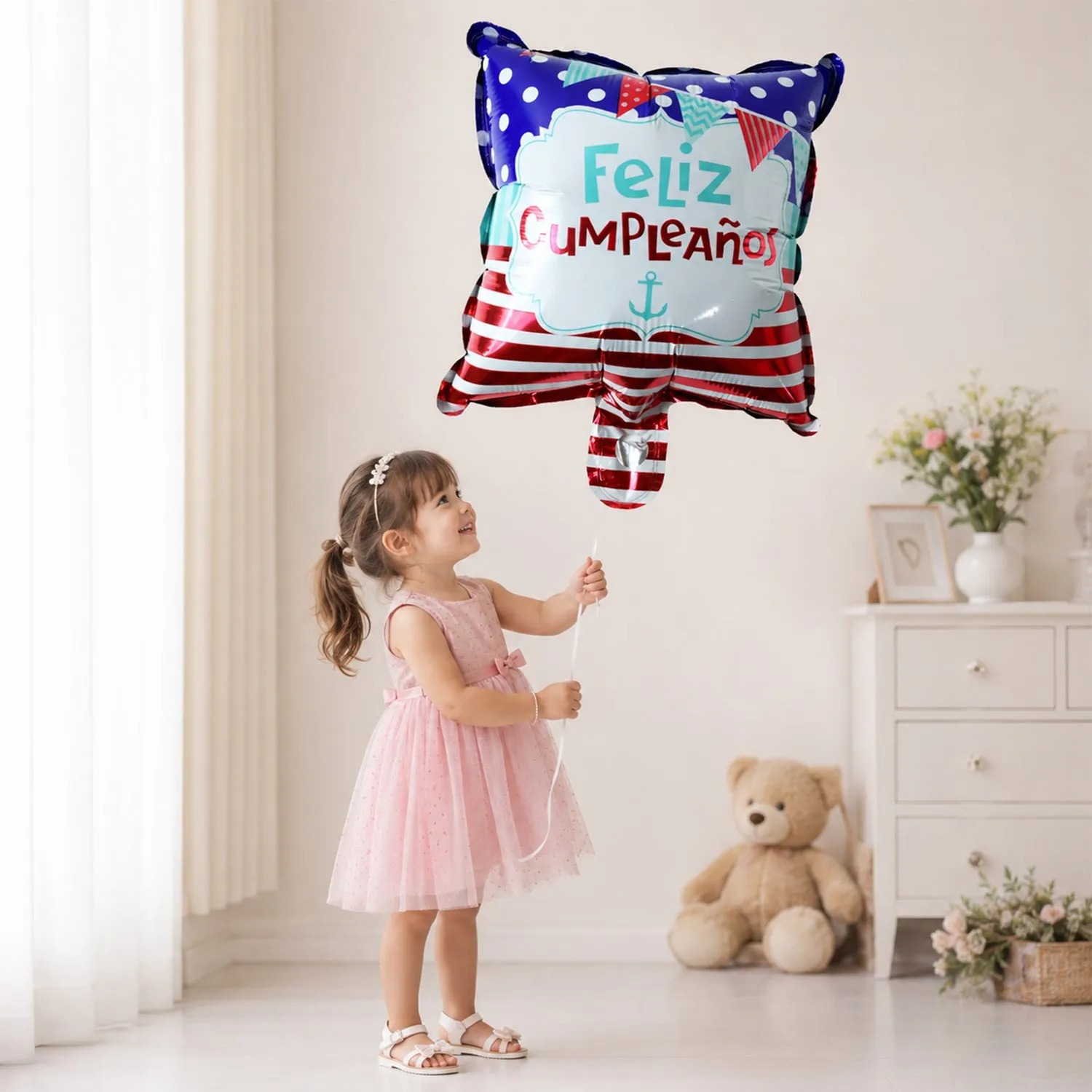 Feliz Cumpleaños Foil Balloon – Vibrant Birthday Decor - Detailed Feature View 3