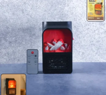 Electric Fireplace Heater – Realistic LED Flame |