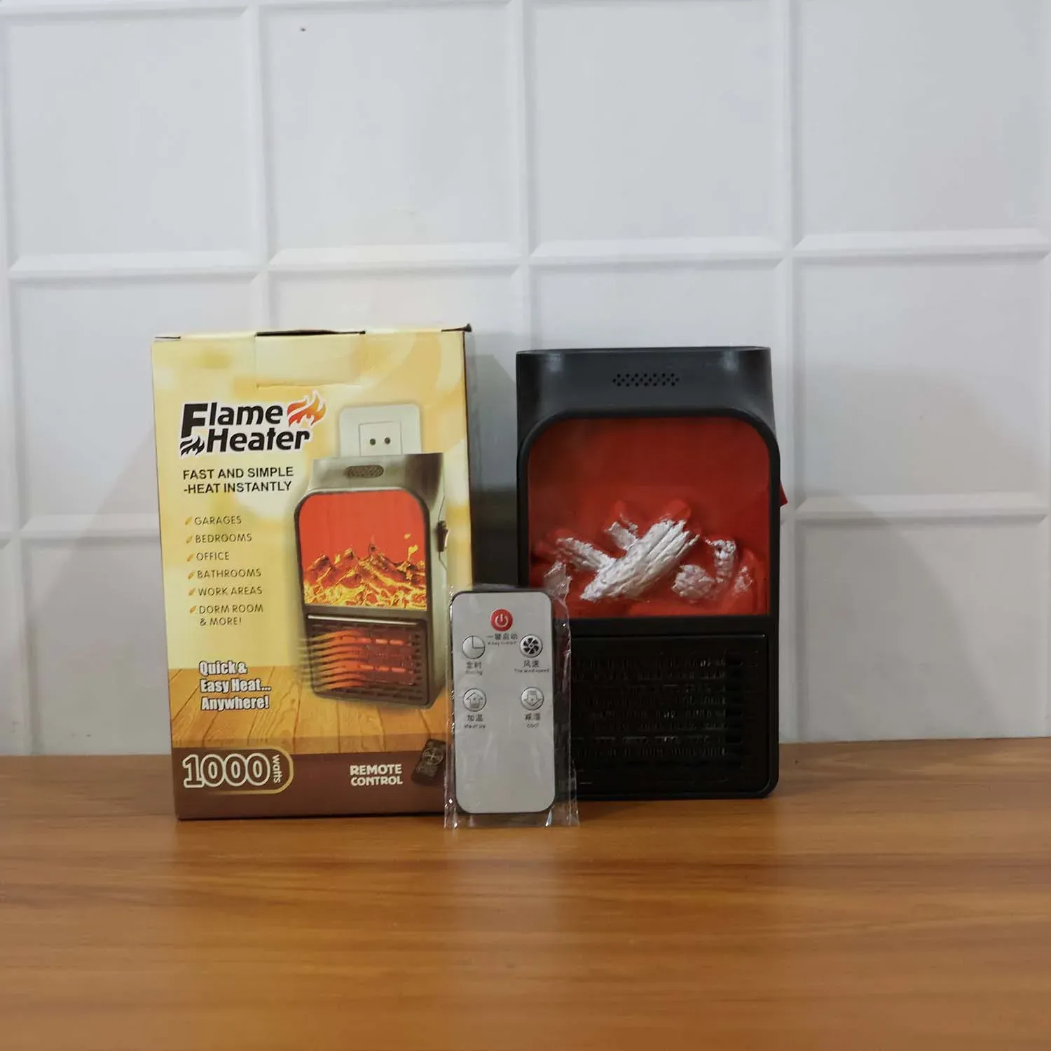 Electric Fireplace Heater – Realistic LED Flame | - Detailed Feature View 10