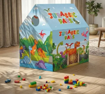 Kids Play Tent House – Dinosaur Theme Foldable Indoor Outdoor Fun