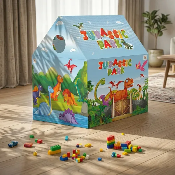 Kids Play Tent House – Dinosaur Theme Foldable Indoor Outdoor Fun