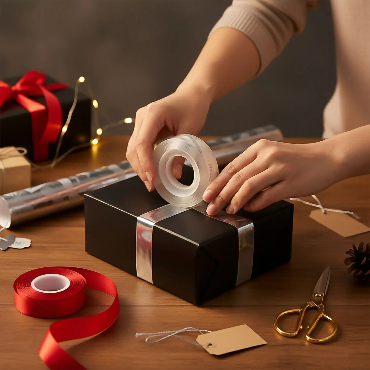 Crystal Clear Cello Tape – Strong Adhesive for Packing & Wrapping - Detailed Feature View 2