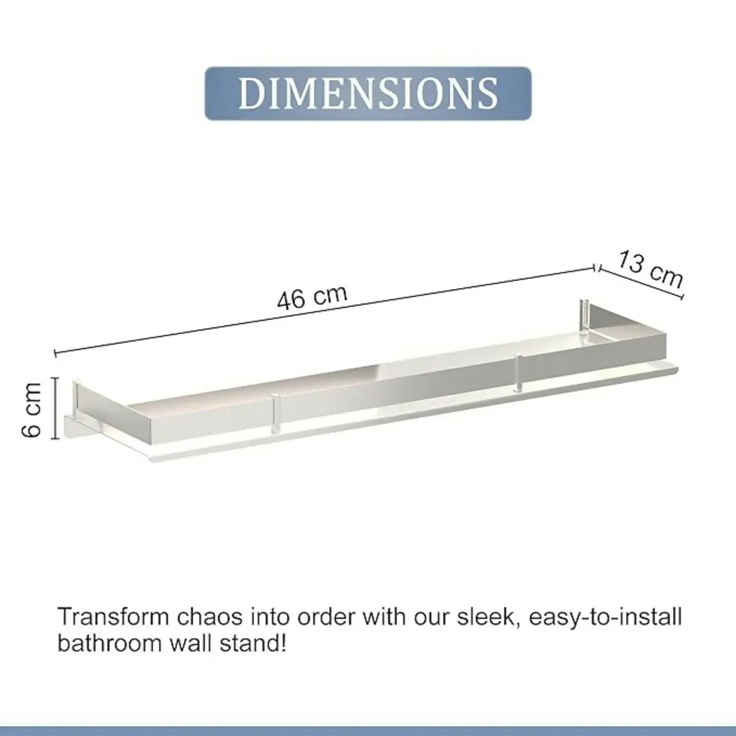 Bathroom Shelf – Durable Stainless Steel Wall Mount for Toiletries - Detailed Feature View 1