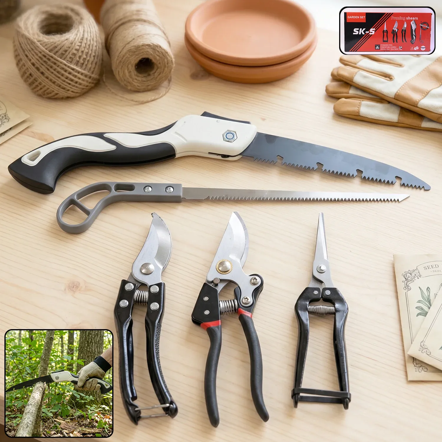 Premium 5 in 1 Gardening Tool Kit – Complete Garden Cutting Set for Gardeners - Buy Online at Alikart