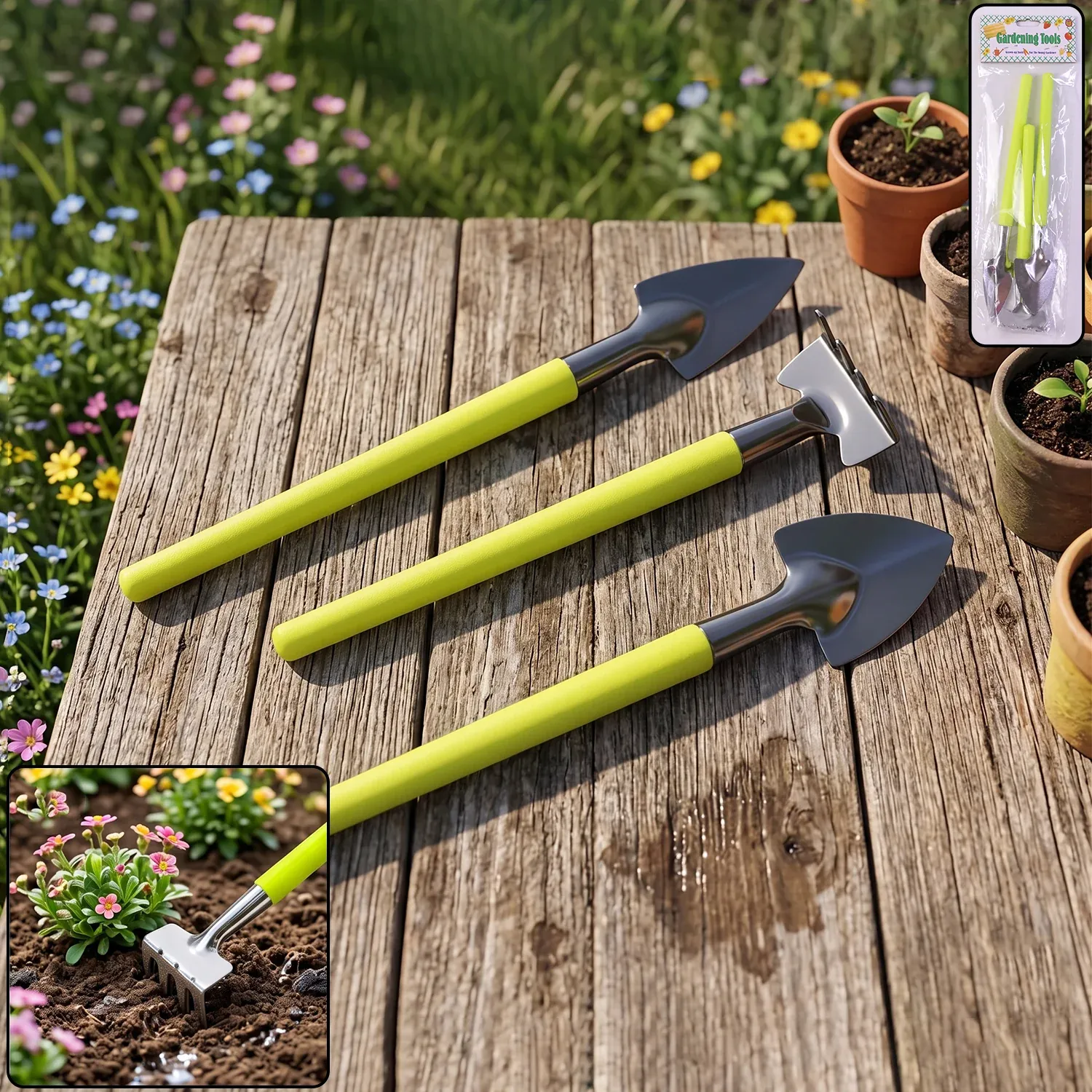Premium Mini Gardening Tool Set – Complete 3-in-1 Gardening Hand Tools - Buy Online at Alikart