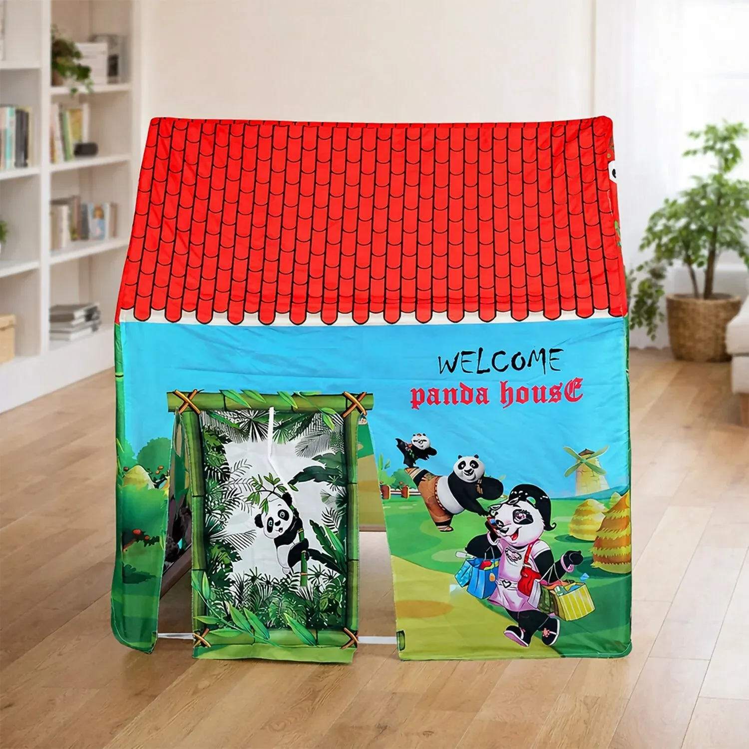 Kids Play Tent House – Panda Theme Foldable Fun - Detailed Feature View 1