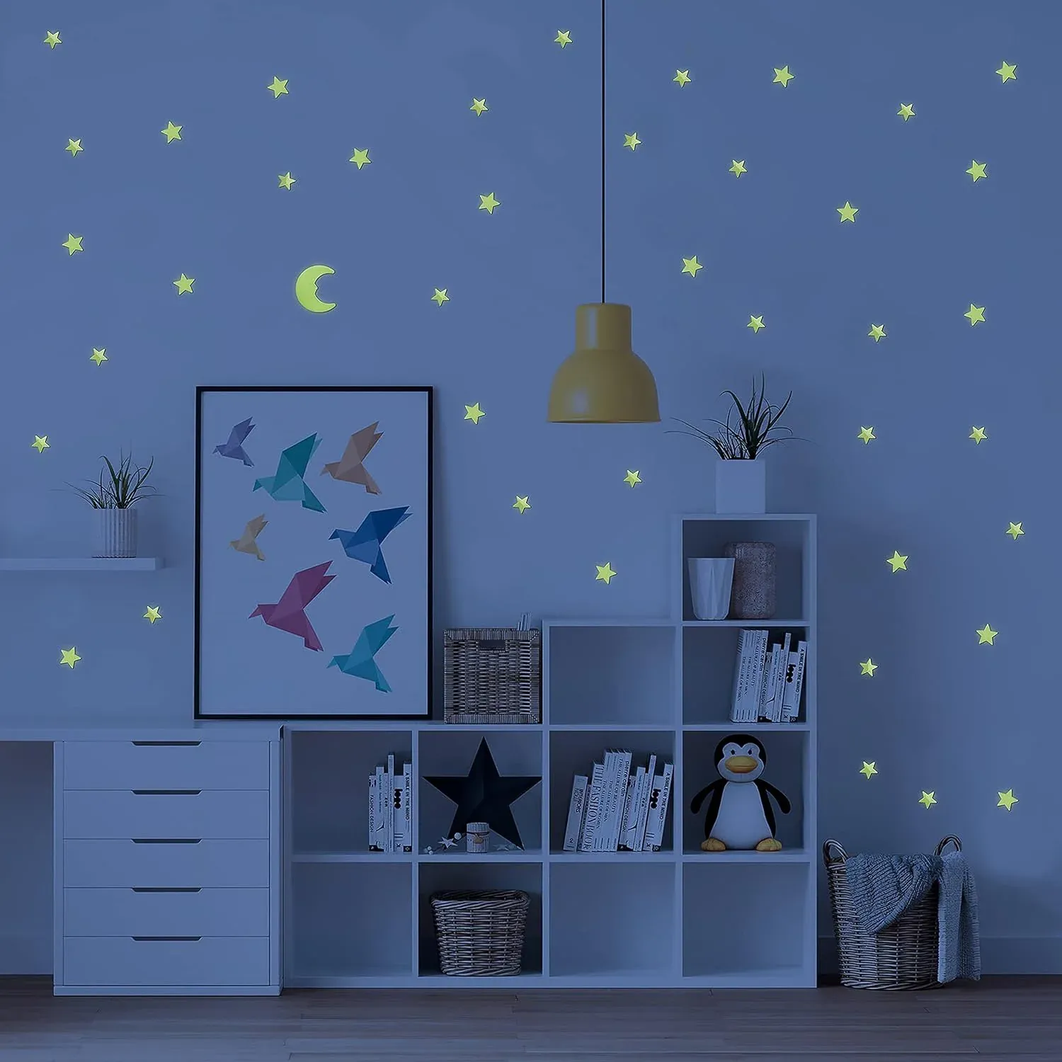 Glow in the Dark Wall Stickers – Star & Moon for Kids' Rooms | Gamevana - Detailed Feature View 2