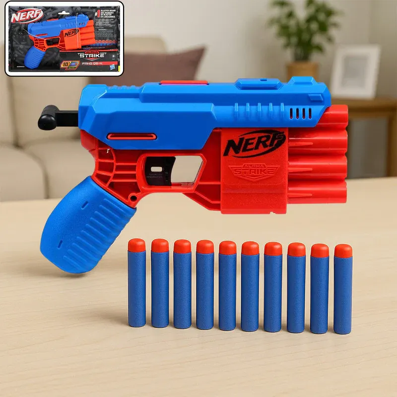 Premium Nerf Alpha Strike Fang QS-4 Dart Blaster – Compact & Quick Firing - Buy Online at Alikart