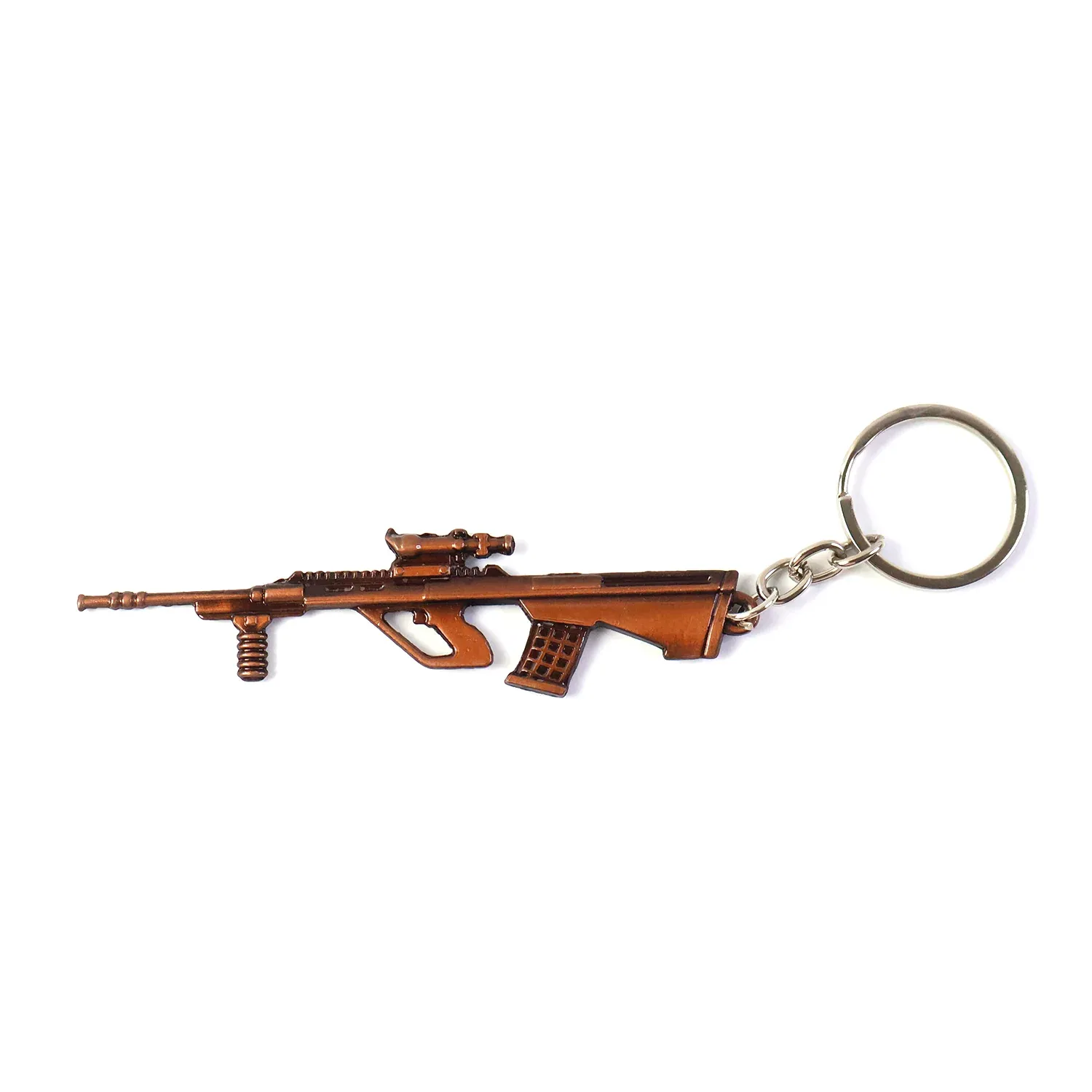 Gun Shape Keychain – Durable Metal Alloy with Antique Finish - Detailed Feature View 4