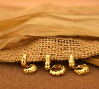 Gold Bali Earrings – Elegant 22K AD Bali Design Combo Pack of 3